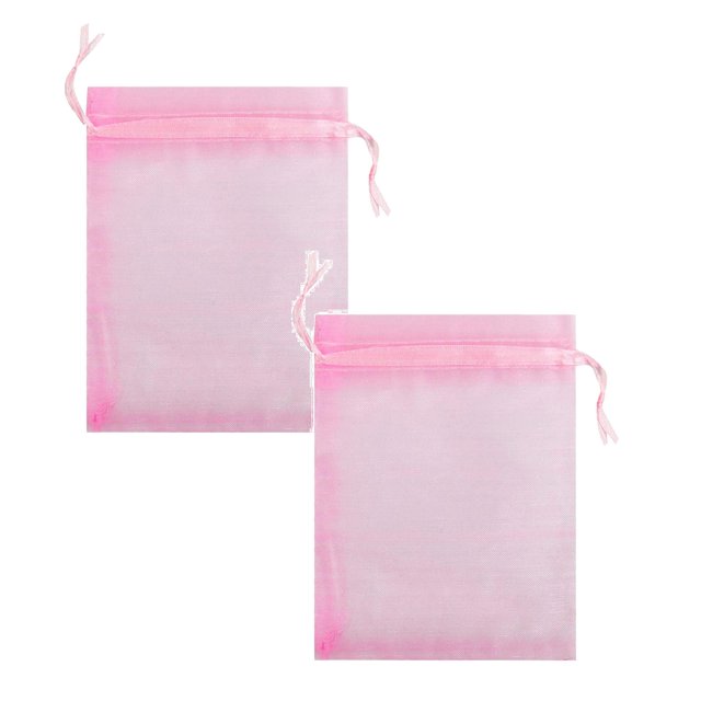 2PC Kids Snack Boxes For School Fruit Bags 2024 Upgraded Garden Netting Bags With Drawstring 100 Pcs Fruit Netting Bags Reusable Netting Barrier Bags For Protecting Fruits And Vegetables Pink