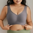 thumbnail image 4 of Women Plus Size Wirefree Bras for Women Full Coverage No Underwire Everyday Bras Comfortable Wireless Padded Bras, 4 of 7