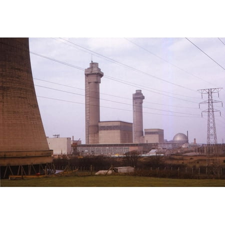 Radio Station Christmas Music Uk Calder Hall Nuclear Power Station, Cumberland, UK, 20th century Print Wall Art By CM Dixon ()