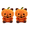 2B CC3, variant on Stuffed Animal Cat Orange Pumpkin Halloween Plush Decor Set, Autumn Jack-O'-Lantern Feline Plushie with Multi-Quantity Bundle Choices, Cozy Home Accent (2B)