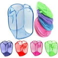 thumbnail image 3 of Large Foldable Storage Laundry Hamper Clothes Basket Nylon Laundry Washing Bag, 3 of 8