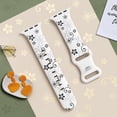 thumbnail image 4 of BandPlus Silicone Band with Flower for Apple Watch Series 10 46mm Women Girls,Soft Silicone Replacement Sport Strap Wristband for iWatch Series 10 46mm, White, 4 of 6