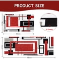 thumbnail image 5 of Anti Fatigue Kitchen Mats Set of 2, Non Slip Cushioned Kitchen Rug Sets, Washable Geometric Square Kitchen Runner Rugs for Home Office Laundry, 17'''' x 47'''' + 17'''' x 30'''' Abstract Art Patchwork, 5 of 6
