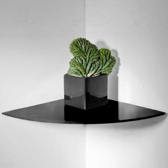OTVIAP 2 Pcs Acrylic Radial Corner Shelf Wall Mounted Floating Shelves Home Decor, Wall Shelf,Radial Corner Shelf