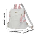 thumbnail image 2 of Women Anti-Theft PU Backpack Purse, Convertible Tassel Shoulder Backpack Bag, Lightweight Multi Pocket Travel Backpack for Ladies, 2 of 7