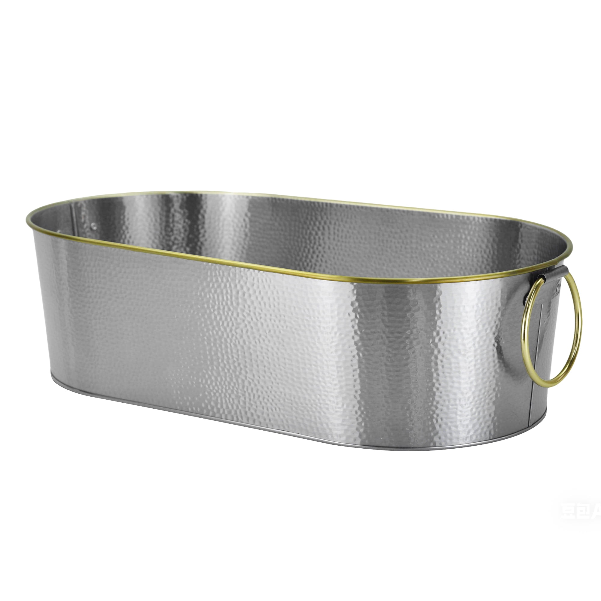 Better Homes & Gardens Stainless Steel Hammered Oval Tub, 20.27 in x 11.22 in
