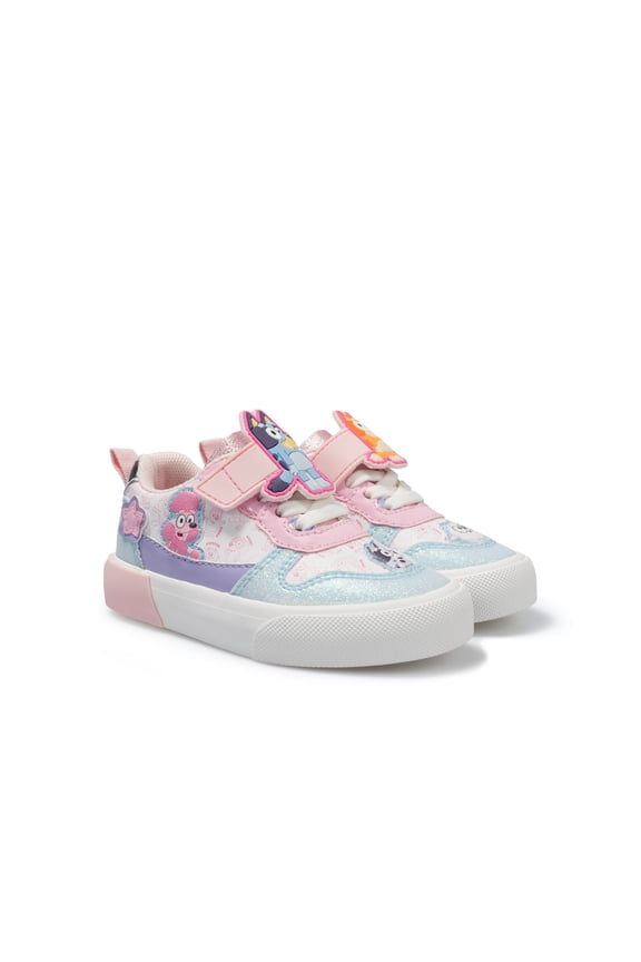 and Bingo Toddler Girls Glitter Court Sneaker
