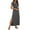 Deep Grey, variant on Women's Split Maternity Long Dresses Nursing Dresses for Breastfeeding