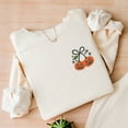 thumbnail image 6 of Embroidered Pumpkin Bow - Women's Lightweight Garment Dyed Sweatshirt, 6 of 13