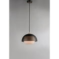 thumbnail image 4 of Maxim 10082WTBKSBR 14 in. Perf One-Light Single Pendant Ceiling Light, Black & Satin Brass, 4 of 5
