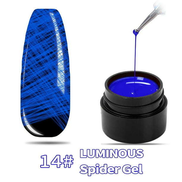 Pegamento luminoso para uñas con pincel, fototerapia, para decoración de uñas, elástico luminoso, 8 ml