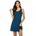 thumbnail image 4 of WBQ Women Nightgown Sleeveless Racerback Sleepwear Tank Chemise Loose Comfy Sleepshirt Night Dress Loungewear, S-XXL, 4 of 6