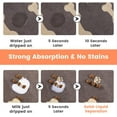 thumbnail image 2 of Pet Feeding Mat-Absorbent Pet Placemat for Food and Water Bowl, with Waterproof Rubber Backing, Quick Dry Water Dispenser Mat for Dog and Cat (16"x24", Brown), 2 of 6