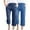 Blue-Pants, variant on Inverlee 2 Piece Cotton Linen Capri Pants for Women Trendy Solid Breathable Baggy Bottoms Summer Dressy Casual Lightweight Trousers with Pockets