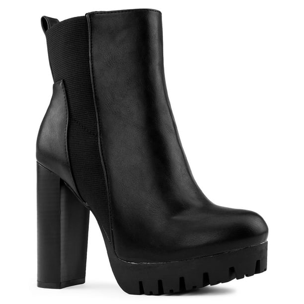 womens lug sole platform ankle boots