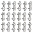 thumbnail image 2 of ESTINK Duplex Cable Clamps,Duplex Wire Rope Clip Cable Clamps,18pcs M2 Duplex Wire Rope Clip Cable Clamps Stainless Steel Duplex 2‑Post Cable Clamp, 2 of 8
