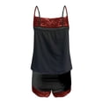 thumbnail image 5 of Pntutb Womens Sexy Print Lace Sling Sleeveless Tank Tops Splicing Shorts Casual Set, 5 of 5