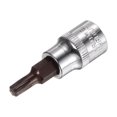 thumbnail image 1 of Unique Bargains 3/8-Inch Drive T30 Torx Bit Socket S2 Steel 50mm Length Silver Tone, 1 of 4