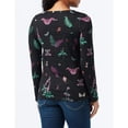thumbnail image 3 of Joules Women's Harbour Print Long Sleeve Jersey Top (Black Midnight Beasts, 6/Small), 3 of 5