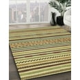 thumbnail image 3 of Ahgly Company Machine Washable Indoor Rectangle Abstract Metallic Gold Area Rugs, 7' x 9', 3 of 7