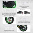 thumbnail image 5 of WETS 49cc 2-Stroke Kids Dirt Bike, Gas Power Motocross, Off Road Mini Motorcycle, Pocket Motorbike with Front Rear Disc Brakes (Green), 5 of 8
