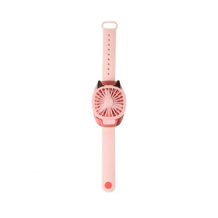 

Mini Personal Portable Fan USB Rechargeable Handheld Fan with Comfortable Wrist Strap 1000 Ma Battery Capacity Fashion Wrist fan for Girls Adults Gift for Kids - Pink
