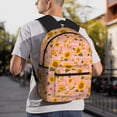 thumbnail image 5 of Yield Plaid Sunflower Print Backpack for Women Men, Lightweight Casual Travel Daypack, Classic Basic College Backpack, Middle School Bag, 5 of 5