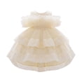 thumbnail image 2 of HAYIMI Child Dress With Layered Ruffles And Detachable Train Sleeveless O-Neck For Girls Cute Special Occasion Back To School Swing Flowy Kids Sundress, 2 of 8