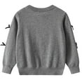 thumbnail image 4 of Zshosam Toddler Cardigan Toddler Boys Girls Crewneck Cardigan Sweaters Long Sleeve Kids Button School Uniform Knit Tops Outwear Size 4T 5T,(Dark Gray 4-5 Years), 4 of 4