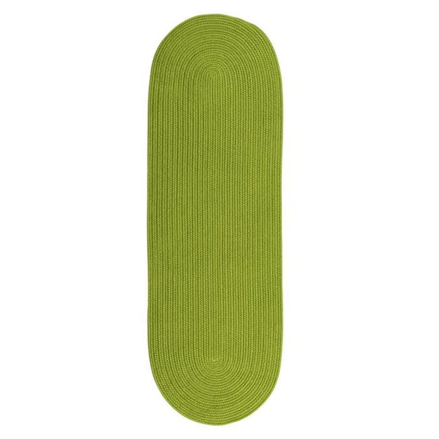 Colonial Mills Tapis RV65R028X096 Réversible à Tresses Plates Ovales Tressées à la Chaux - 2 Pi 4 Po x 8 Pi.