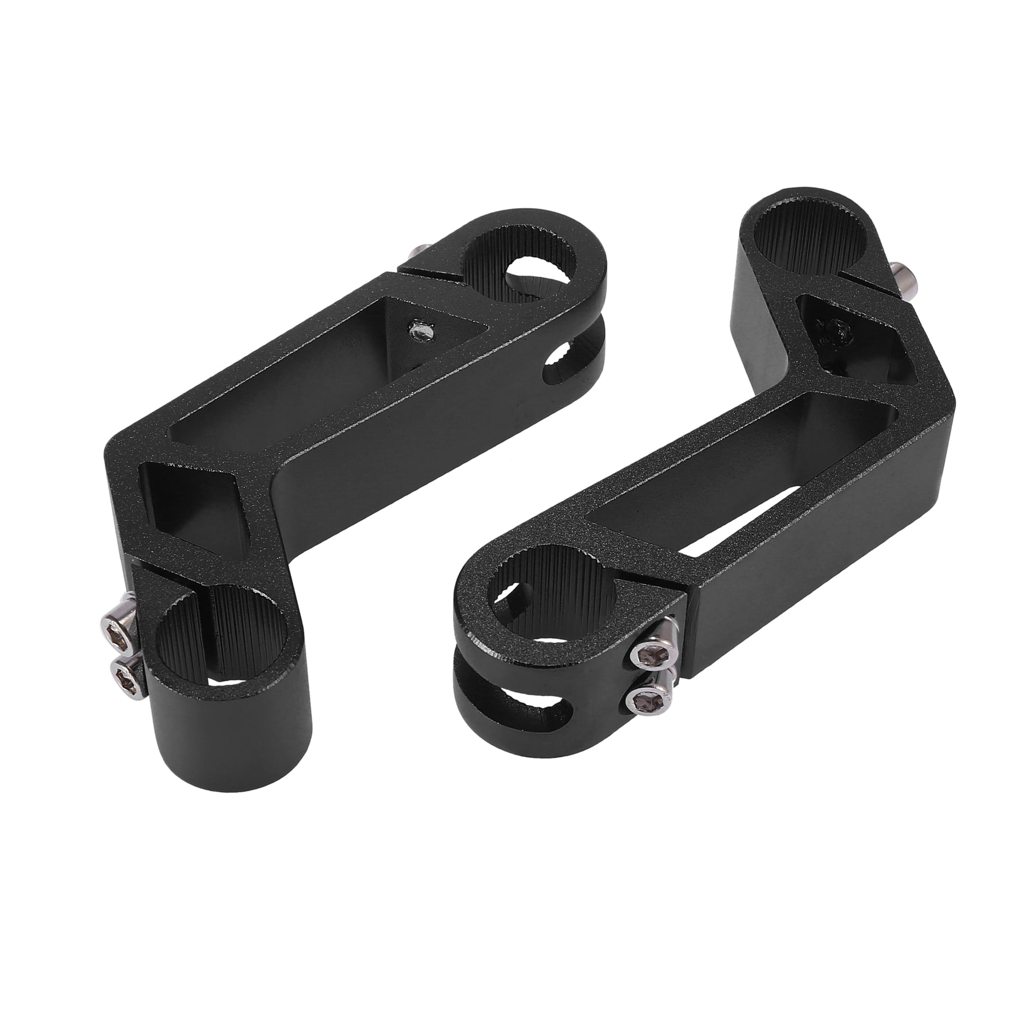 22mm 7/8" Motorcycle Handlebar Adjustable Set with 2 Extend Bar Connection Part Black