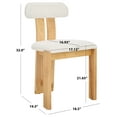 thumbnail image 4 of Safavieh Cayde Modern Wood Dining Side Chairs, Cream / Light Blonde, 4 of 8