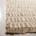 SAFAVIEH Natural Fiber Jakov Geometric Jute Area Rug, Natural/Ivory, 2