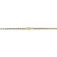 thumbnail image 4 of 14K Tri-Color Gold 2.5mm Diamond Cut Rope Chain 20 IN, 4 of 5