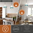 thumbnail image 3 of Somerset LED Bronze Mini Pendant Ceiling Light Blue and White Glass, 3 of 9