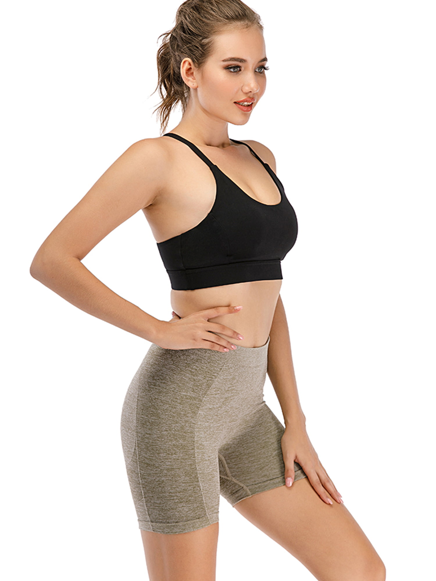 Dodoing - DODOING Tummy Control Workout Shorts for Women Biker Shorts
