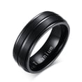 thumbnail image 5 of Bague pour Homme en Carbure de Titane 100 % Alliances Décontractées Classique Cadeau pour Petit Ami, 5 of 5