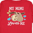 thumbnail image 4 of Inktastic My Mimi Loves Me with Sloth and Hearts Boys or Girls Long Sleeve Toddler T-Shirt, 4 of 5