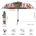 thumbnail image 3 of FORMRS Travel Umbrella Folding Auto Open Close Windproof Rain UV Protection, Stripes Trees, 3 of 8