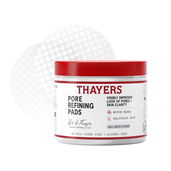 Almohadillas de tóner Thayers Pore Refining con hamamelis, 60 unidades