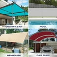 x 3 Waterproof Sun Shade Sail Straight Edge Outdoor Canopy Cover UV
