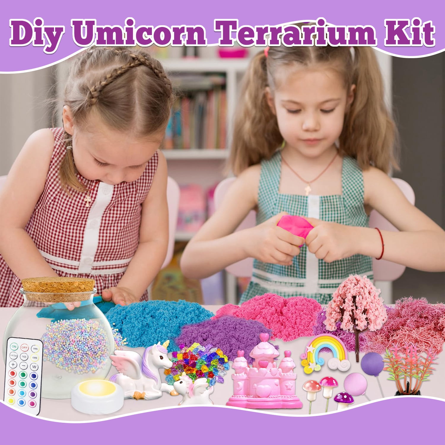 Crafts Kit for Kids Toys for Girls 3-6 Years, LED Night Light Up & Remote, Birthday Gifts Toys for Girls Ages 3 4 5 6 7 8 9 Year Old, Christmas Gifts for Girls