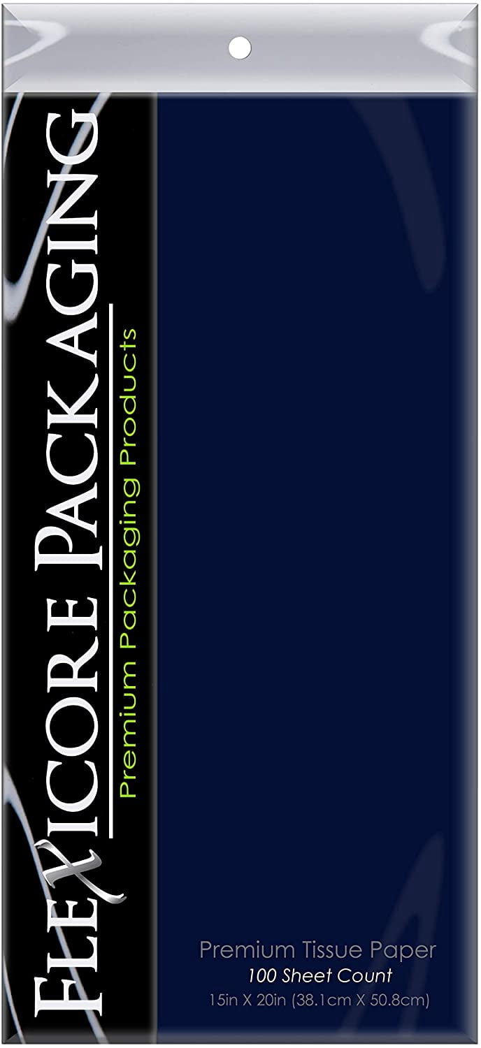 Flexicore Packaging Navy Blue Gift Wrap Tissue, (10 Rolls)