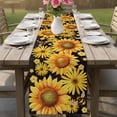 thumbnail image 4 of Sunflower Table Runner 70 Inches, Yellow Floral Elegant Pastoral Flowers Watercolor Bed Runner Dresser Scarves Tabletop for Indoor Outdoor Parties/Ceremony/Banquet, 13" x 70", 4 of 8