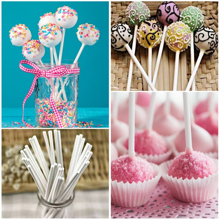 BPA Free Cake Pop Mold, Silicone Molds with 100 Cake Pop Sticks + 100 Treat  Bags +100 Twist Ties In Mix Colors, Great for Hard Candy, Lollipop, Cake
