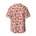 thumbnail image 6 of Lsque Sea Creatures print Men's Cuban Collar Short Sleeve Shirt Summer Beachwear Casual Button Down Fashionable Vacation Leisure Shirt-Medium, 6 of 7