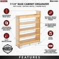 thumbnail image 4 of Rev-A-Shelf 7.25" Pullout Cabinet Storage Organizer Soft-Close 448-BCSC-6C, 4 of 12
