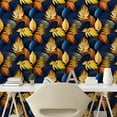 thumbnail image 2 of Ambesonne Tropical Peel & Stick Wallpaper for Home, Surreal Jungle Leaves Art, 13"x72", Mustard Dark Lavender, 2 of 5