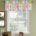 thumbnail image 3 of Spring Easter Curtain Valances for Windows, Kitchen Valance Window Treatments Panel 2 Pack, Bunny Duck Eggs Checkered Farmhouse Rod Pocket Short Curtains for Bathroom Bedroom 42 x 18 Inch, 3 of 8