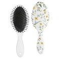 thumbnail image 2 of Floral Print Hair Brush, Botanical Garden Style Detangler with Artistic Watercolor Flower Pattern, 2 of 8